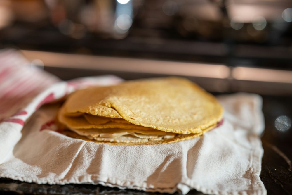 Stock photo of fresh corn tortillas